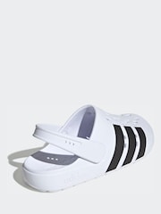 adidas White Adilette Sandals - Image 4 of 9
