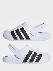 adidas White Adilette Sandals - Image 5 of 9