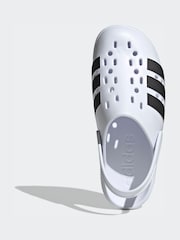 adidas White Adilette Sandals - Image 6 of 9