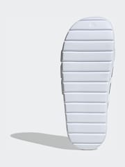 adidas White Adilette Sandals - Image 7 of 9