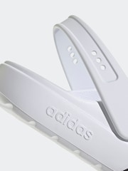 adidas White Adilette Sandals - Image 9 of 9