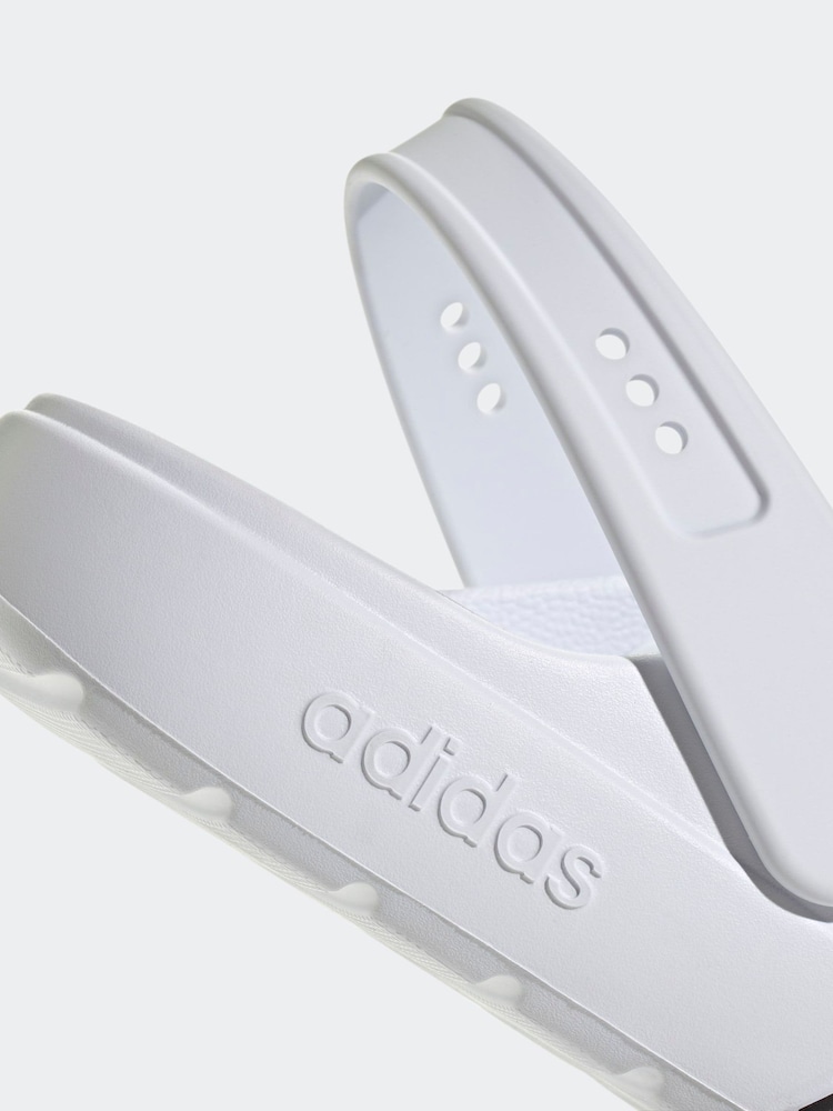 adidas White Adilette Sandals - Image 9 of 9 adidas White Adilette Sandals - Image 9 of 9