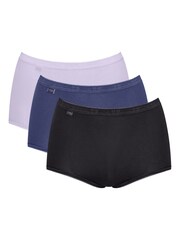 Sloggi Blue Basic+ Maxi Briefs 3 Pack - Image 1 of 4