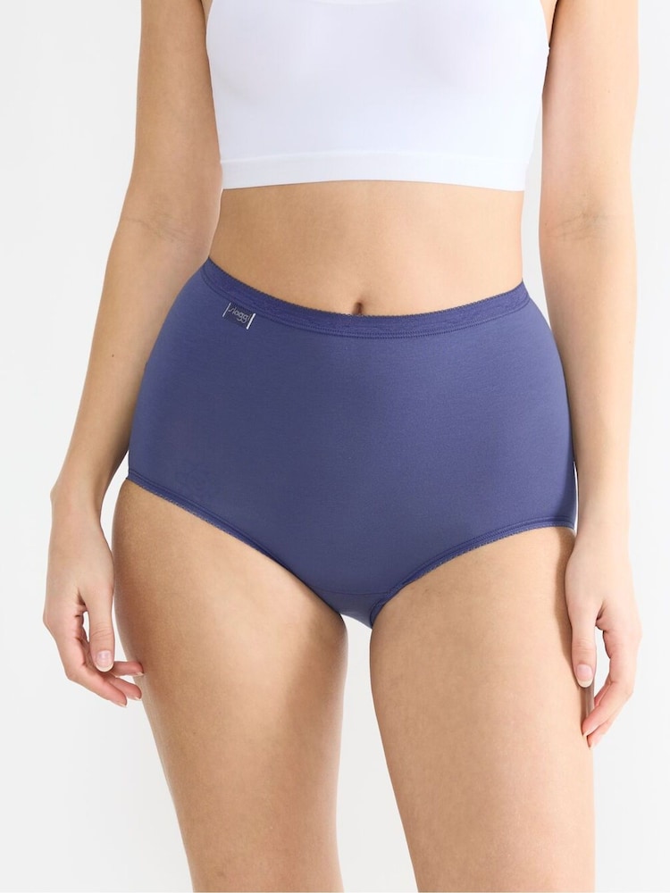 Sloggi Blue Basic+ Maxi Briefs 3 Pack - Image 2 of 4