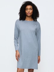 Triumph Blue Endless Comfort Long-sleeved Night Dress - Image 1 of 4