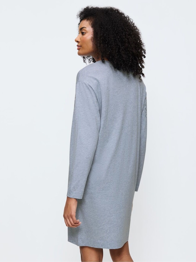 Triumph Blue Endless Comfort Long-sleeved Night Dress - Image 2 of 4 Triumph Blue Endless Comfort Long-sleeved Night Dress - Image 2 of 4