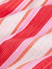 红色/粉色条纹 - 纹理短裤（3-16岁） - 7的图像6｝