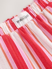 红色/粉色条纹 - 纹理短裤（3-16岁） - 7的图像7｝
