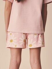 粉色花朵 - 纹理短裤（3-16岁） - 9的图像3｝