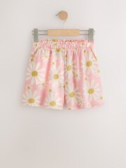 粉色花朵 - 纹理短裤（3-16岁） - 9的图像5｝