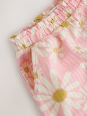 粉色花朵 - 纹理短裤（3-16岁） - 9的图像7｝