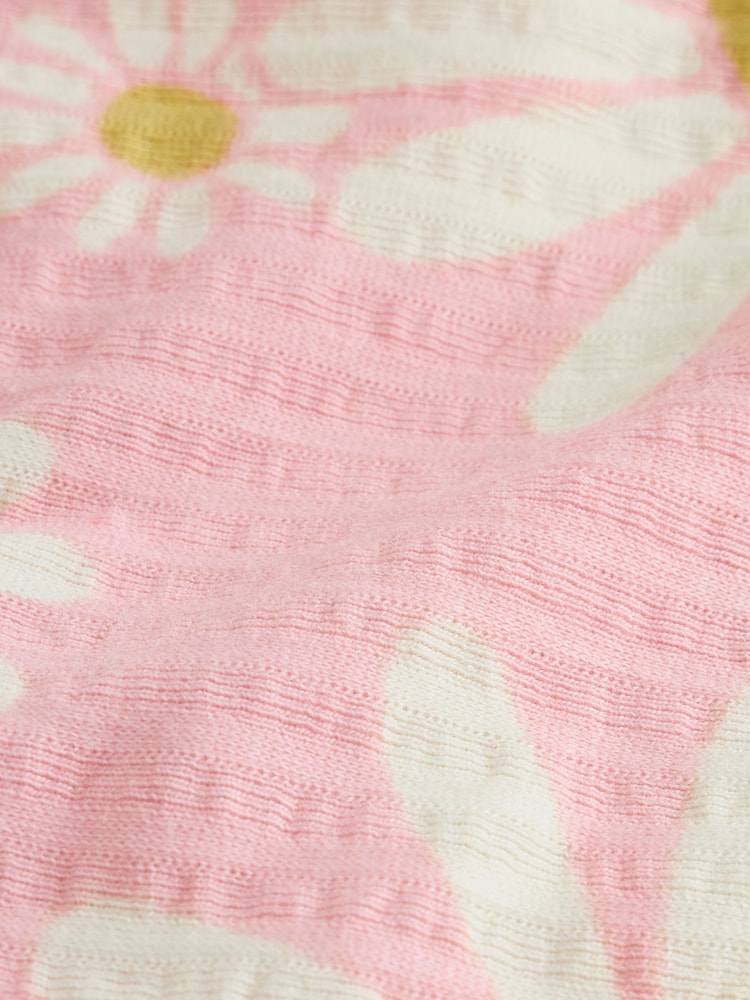 Pink Flower Textured Shorts (3-16yrs) - Image 8 of 8