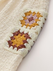 Cream - Crochet Pocket Shorts (3-16yrs) - Imaginea 8 din 8