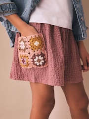 Maro Rugină - Crochet Pocket Shorts (3-16yrs) - Imaginea 3 din 4