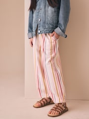 Neutral Stripe Textured Barrel Trousers (3-16yrs) - Image 1 of 3