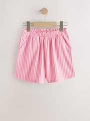 Blue/Pink Stripe Textured Shorts (3-16yrs) - Image 4 of 7