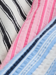 Blue/Pink Stripe Textured Shorts (3-16yrs) - Image 6 of 7