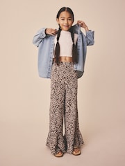 Estampado animal - Frill Hem Textured Trousers (3-16yrs) - Imagen 2 de 9