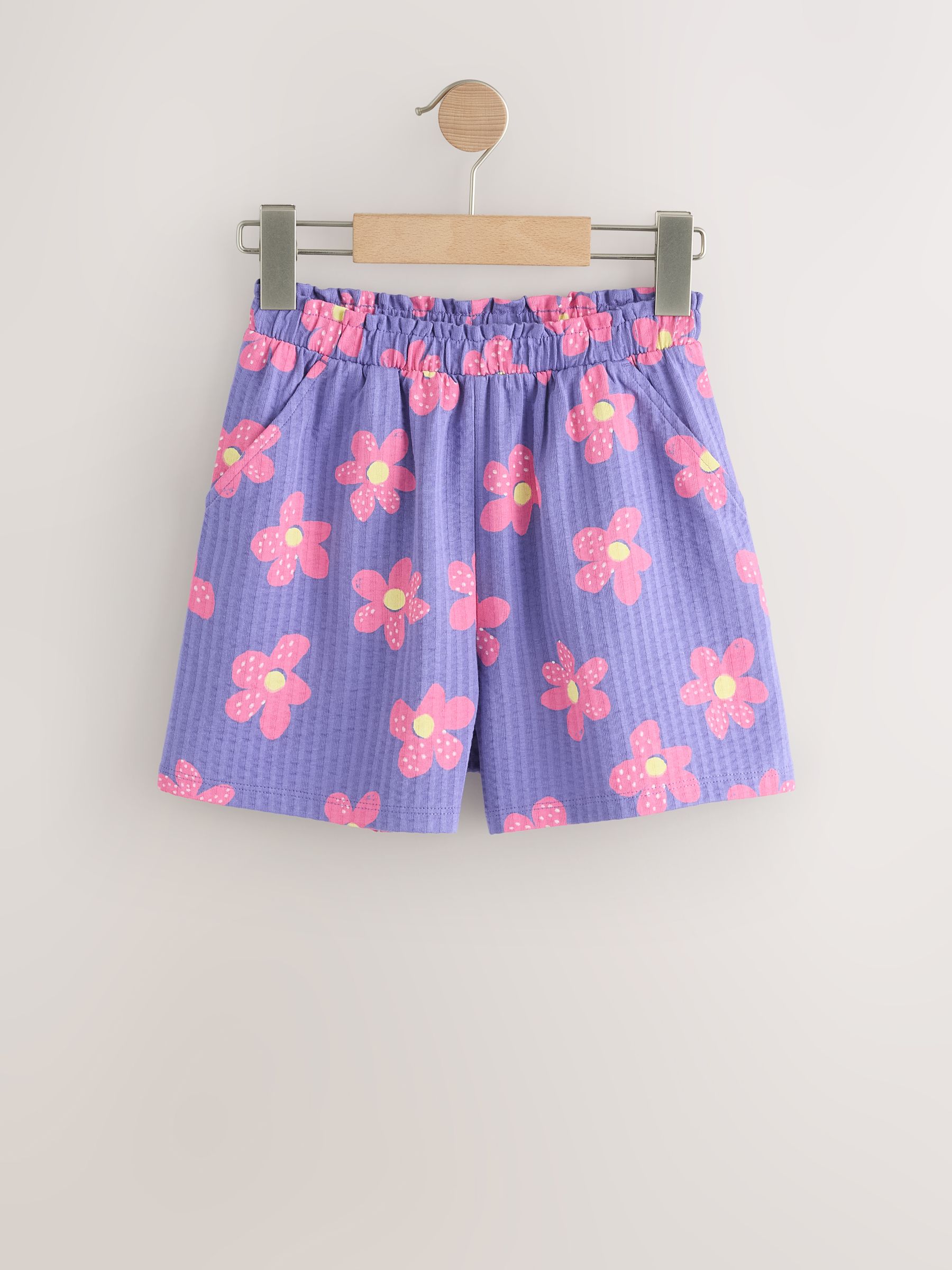 Buy Pink/Stripe/Flower Textured Shorts (3-16yrs) from the Next UK ...