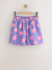 Pink/Stripe/Flower Textured Shorts (3-16yrs) - Image 3 of 8