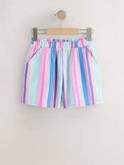 Pink/Stripe/Flower Textured Shorts (3-16yrs) - Image 5 of 8