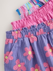 Pink/Stripe/Flower Textured Shorts (3-16yrs) - Image 6 of 8