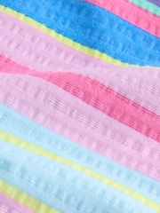 Pink/Stripe/Flower Textured Shorts (3-16yrs) - Image 8 of 8