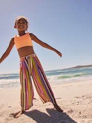 Roz/Portocaliu - Textured Stripe Trousers (3-16yrs) - Imaginea 1 din 7