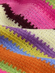 Roz/Portocaliu - Textured Stripe Trousers (3-16yrs) - Imaginea 7 din 7