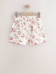 Green Gingham/Tomato Textured Scallop Trim Shorts 2 Pack (3-16yrs) - Image 4 of 6