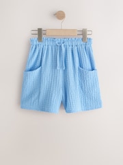Rust/Cream/Blue Crinkle Shorts 3 Pack (3-16yrs) - Image 2 of 7
