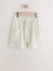 Rust/Cream/Blue Crinkle Shorts 3 Pack (3-16yrs) - Image 4 of 7