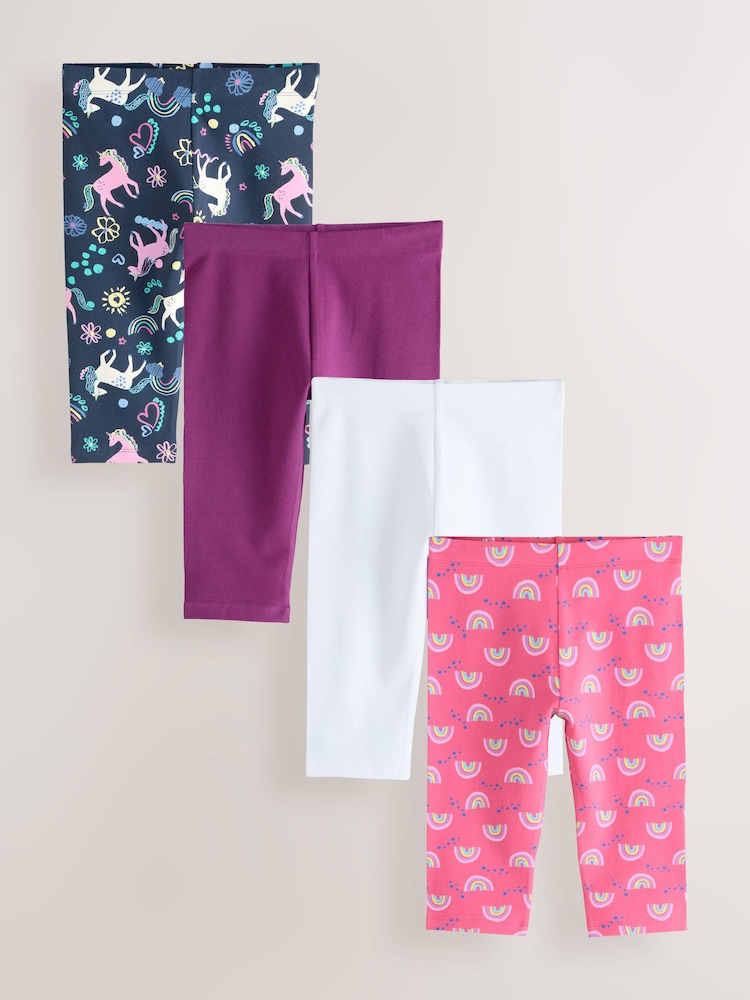 Unicorn roz/curcubeu - Jambiere decupate (3-16ani) - Imaginea 1 din 8