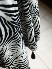 Rockett St George Dirty Zebra Printed Velvet Throw - Image 7 of 7