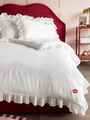 Rockett St George Love Note 100% Cotton Muslin Duvet Cover and Pillowcase Set - Image 2 of 8