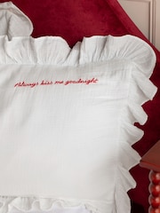 Rockett St George Love Note 100% Cotton Muslin Duvet Cover and Pillowcase Set - Image 3 of 8