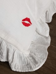 Rockett St George Love Note 100% Cotton Muslin Duvet Cover and Pillowcase Set - Image 5 of 8