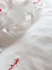 Rockett St George Love Note 100% Cotton Muslin Duvet Cover and Pillowcase Set - Image 7 of 8