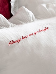 Rockett St George Love Note 100% Cotton Muslin Duvet Cover and Pillowcase Set - Image 8 of 8