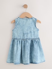 Denim - Sleeveless Peplum Dress (3mths-8yrs) - Imaginea 2 din 4