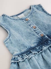 Denim - Sleeveless Peplum Dress (3mths-8yrs) - Imaginea 4 din 4
