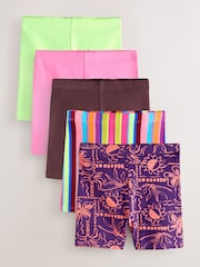 Stripe/Tropical/Bright - Pacote 5 de shorts de ciclismo (3-16anos) - Imagem 1 de 9