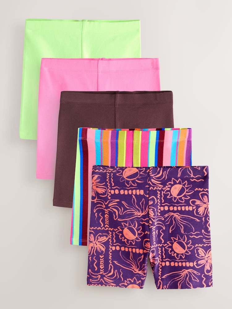 Stripe/Tropical/Bright - Pacote 5 de shorts de ciclismo (3-16anos) - Imagem 1 de 9