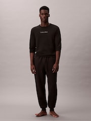 Calvin Klein Black Quilted Fleece Lounge Joggers - Image 3 of 7