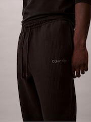 Calvin Klein Black Quilted Fleece Lounge Joggers - Image 4 of 7