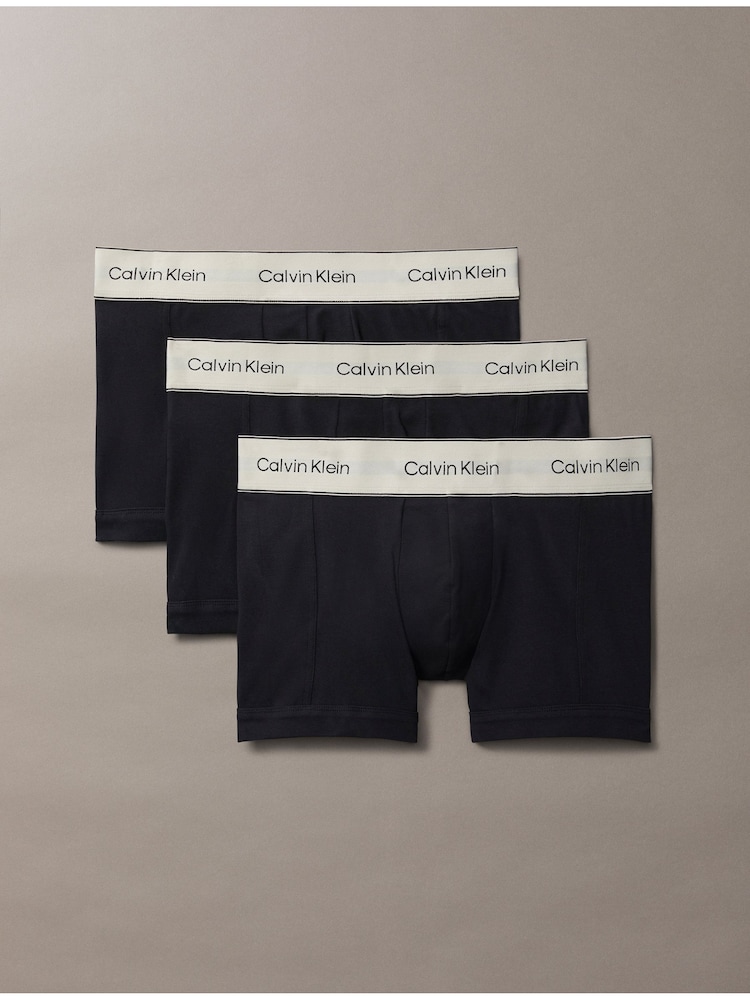 Calvin Klein Black 3 Pack Trunks Heritage Cotton Stretch - Image 1 of 6 Calvin Klein Black 3 Pack Trunks Heritage Cotton Stretch - Image 1 of 6
