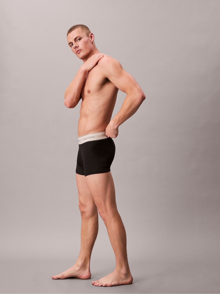 Calvin Klein Black 3 Pack Trunks Heritage Cotton Stretch - Image 2 of 6