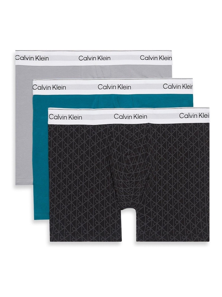 Calvin Klein Black 3 Pack Boxer Briefs Icon Cotton Stretch - Image 1 of 1