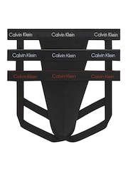 Calvin Klein Black Jock Straps - Icon Cotton Stretch Briefs 3 Pack - Image 1 of 1