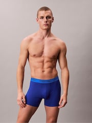 Calvin Klein Blue 3 Pack Boxer Briefs Microfibre Stretch - Image 2 of 6